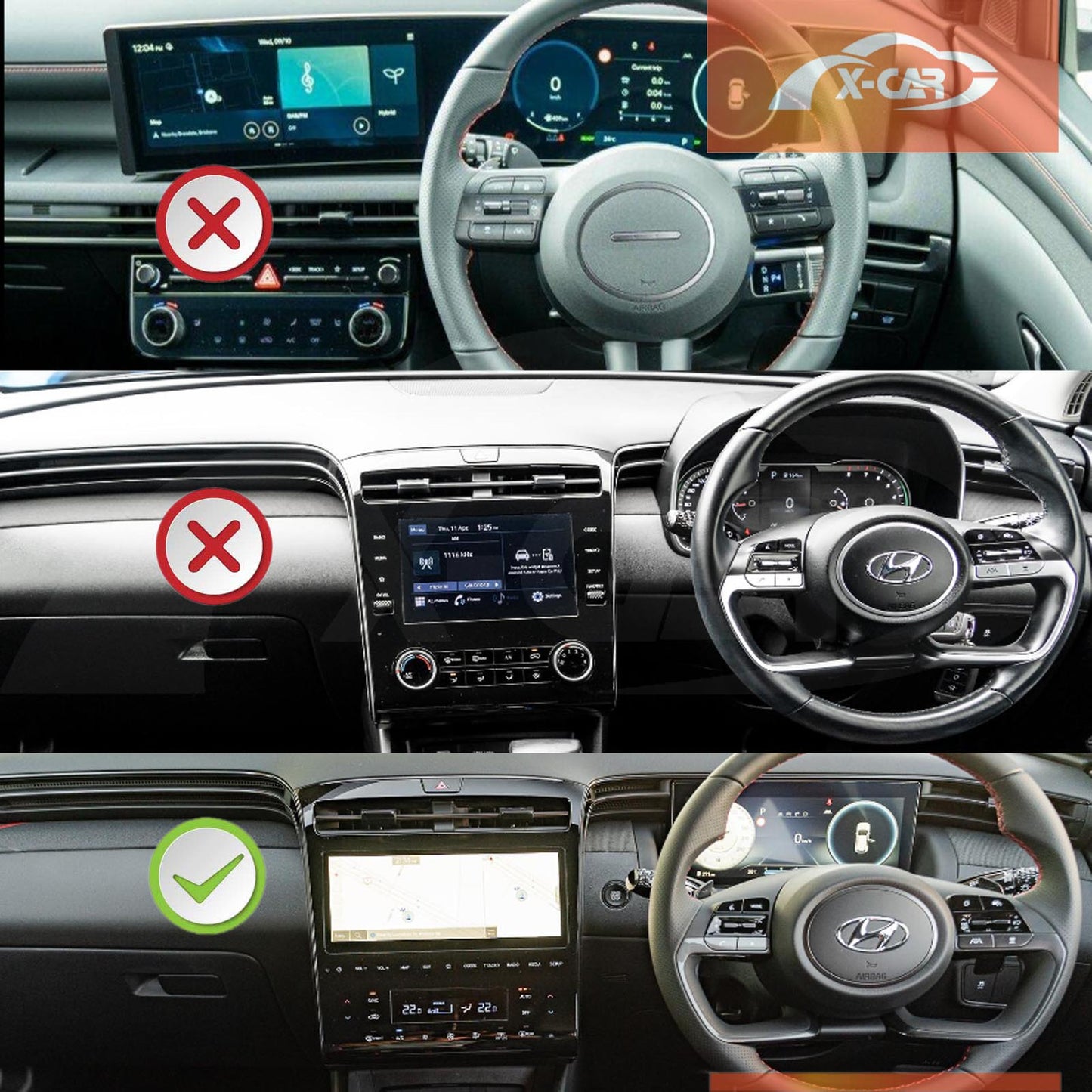 Tempered Glass Screen Protector for  Hyundai Tucson 2021-Onwards Touchscreen Anti-Scratch Cover Accessories