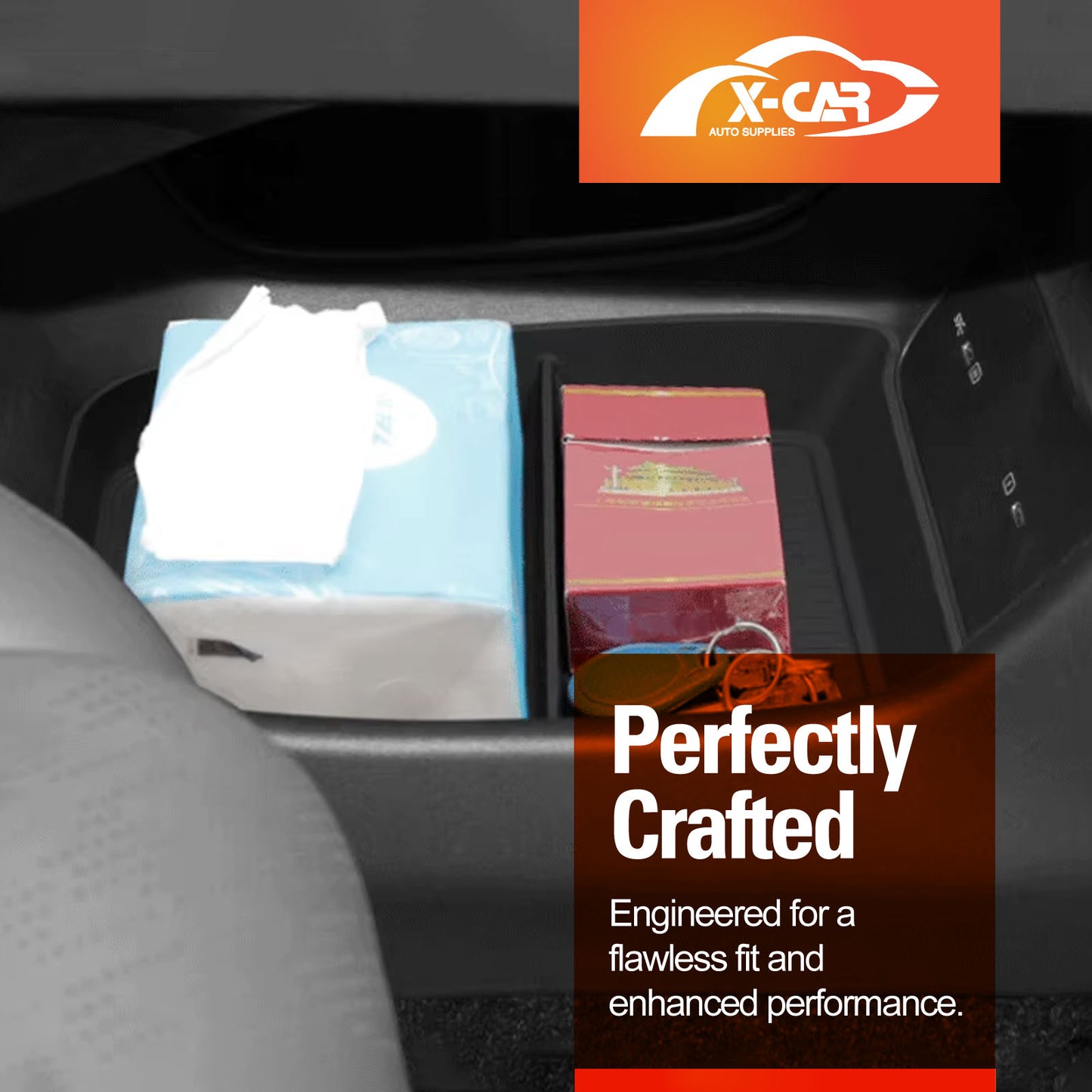 Centre Console Storage Set for Zeekr 7X 2025-Onwards Armrest Box Cup Holder Tray Car Wireless Phone Pad Organizer Accessories