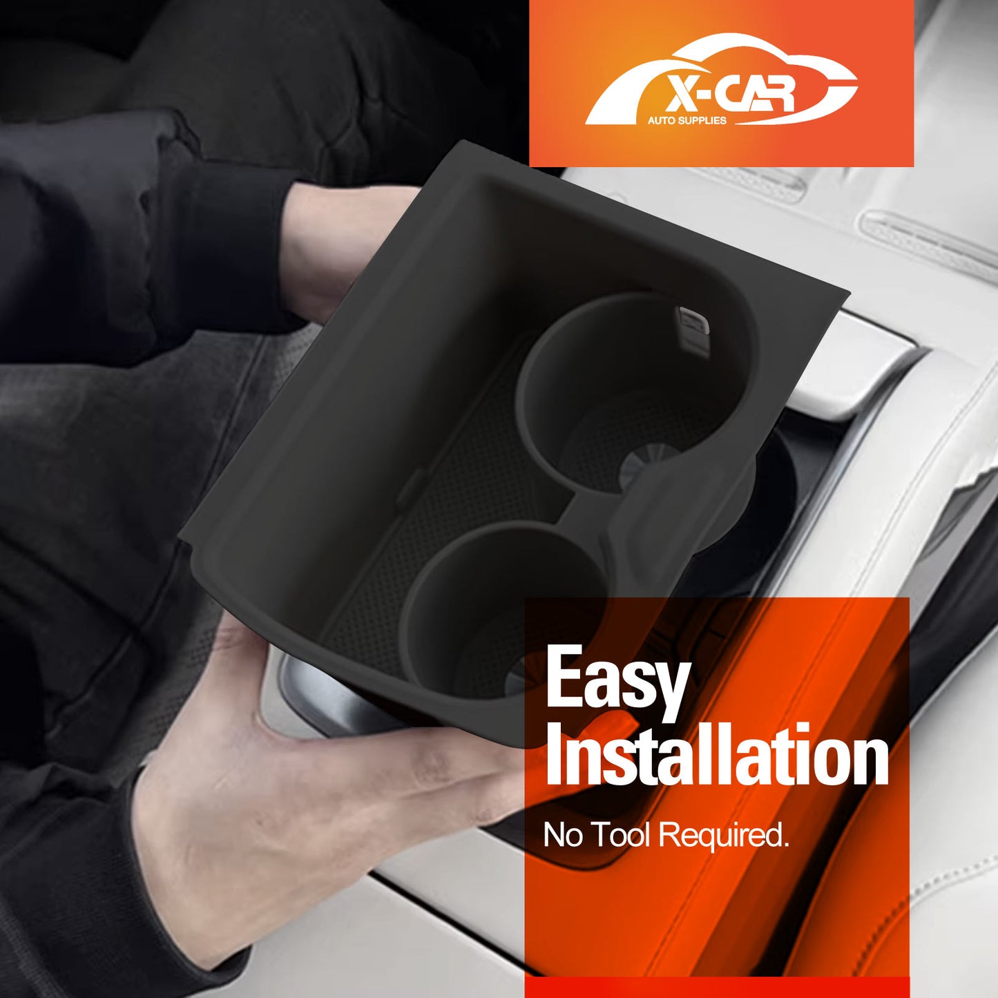 Cup Holder Storage Tray for Zeekr 7X 2025-Onwards Centre Console Anti-Slip Organizer Box Car Interior Accessories