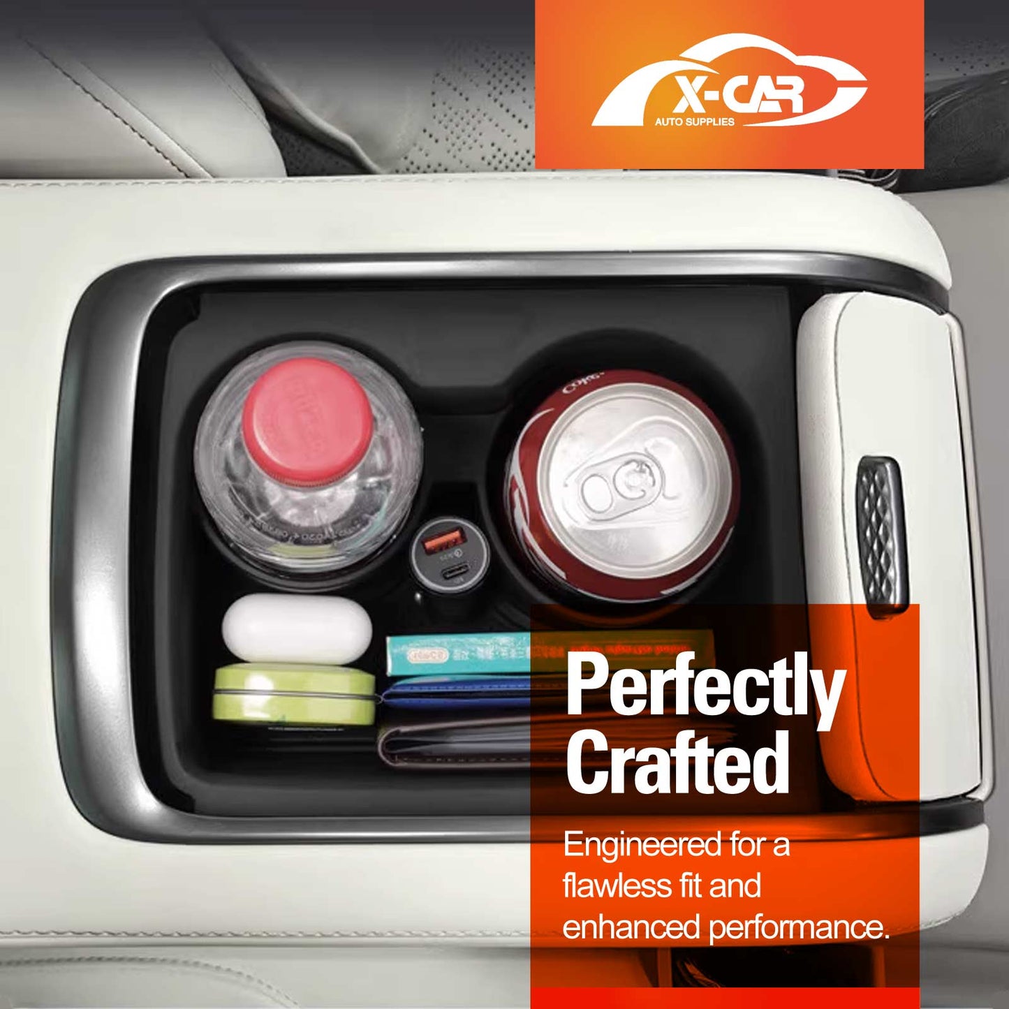 Cup Holder Storage Tray for Zeekr 7X 2025-Onwards Centre Console Anti-Slip Organizer Box Car Interior Accessories