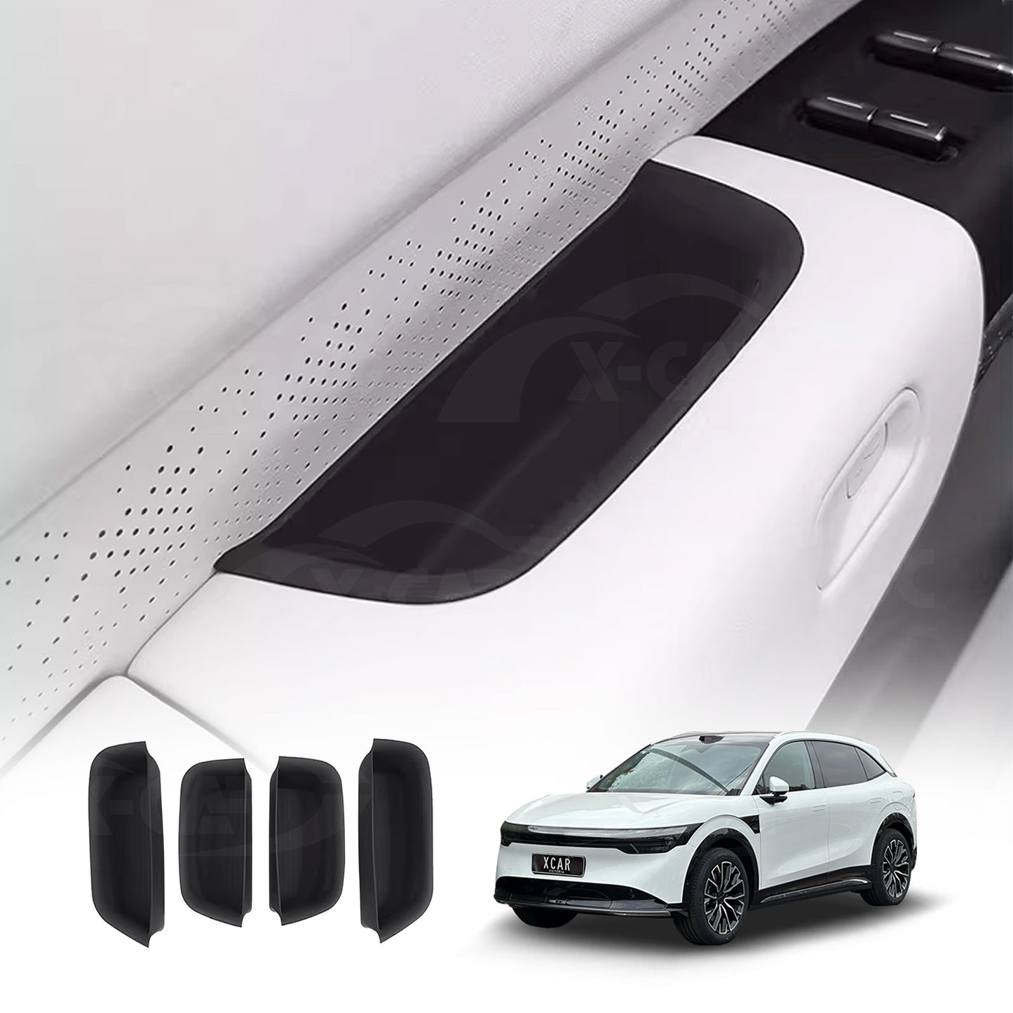 Door Handle Storage Box for Zeekr 7X 2025-Onwards Storage Pocket Organizer Tray Pack of 4