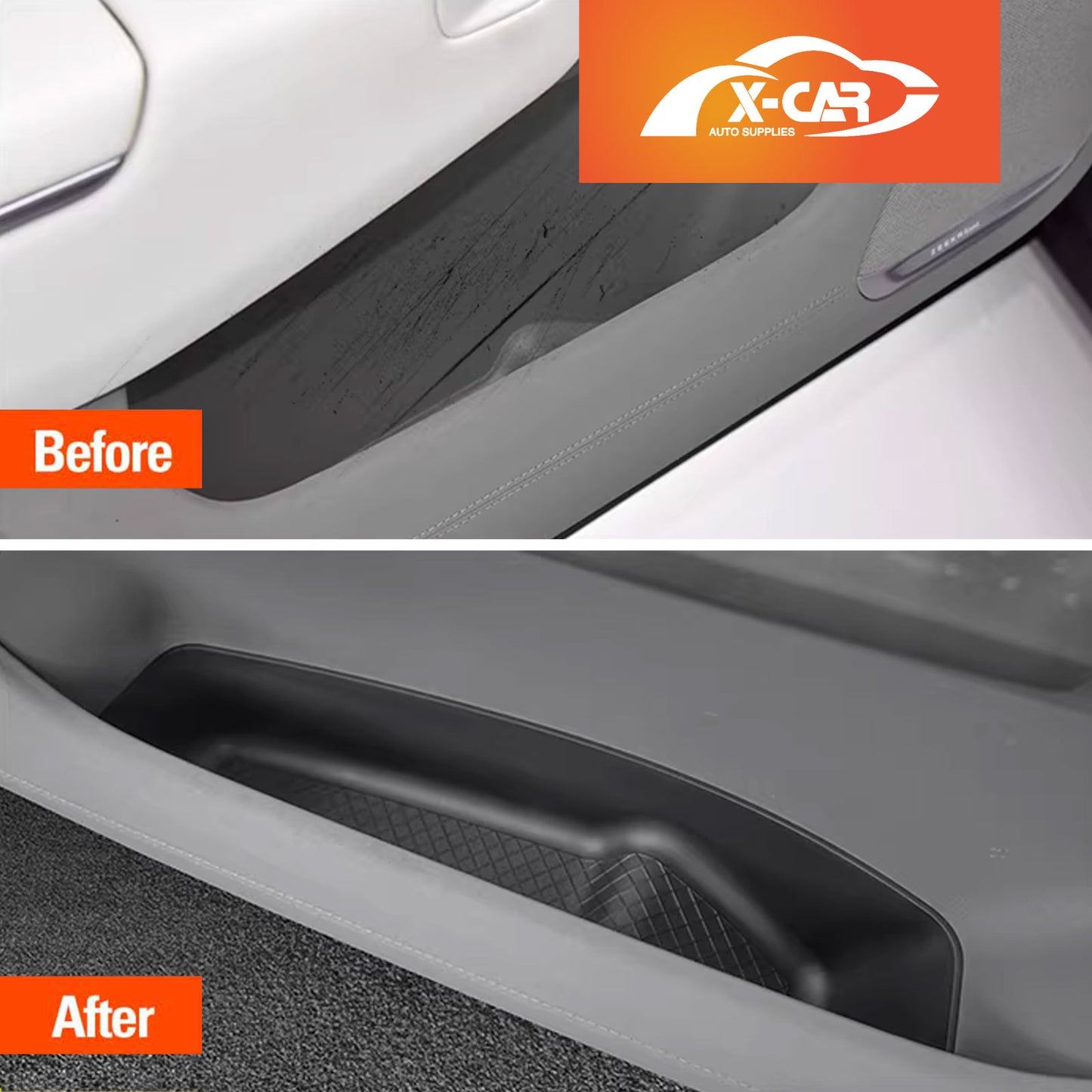 Car Door Side Storage Box Tray for Zeekr 7X 2025-Onwards Organizer Accessories Front and Rear Row Set of 4