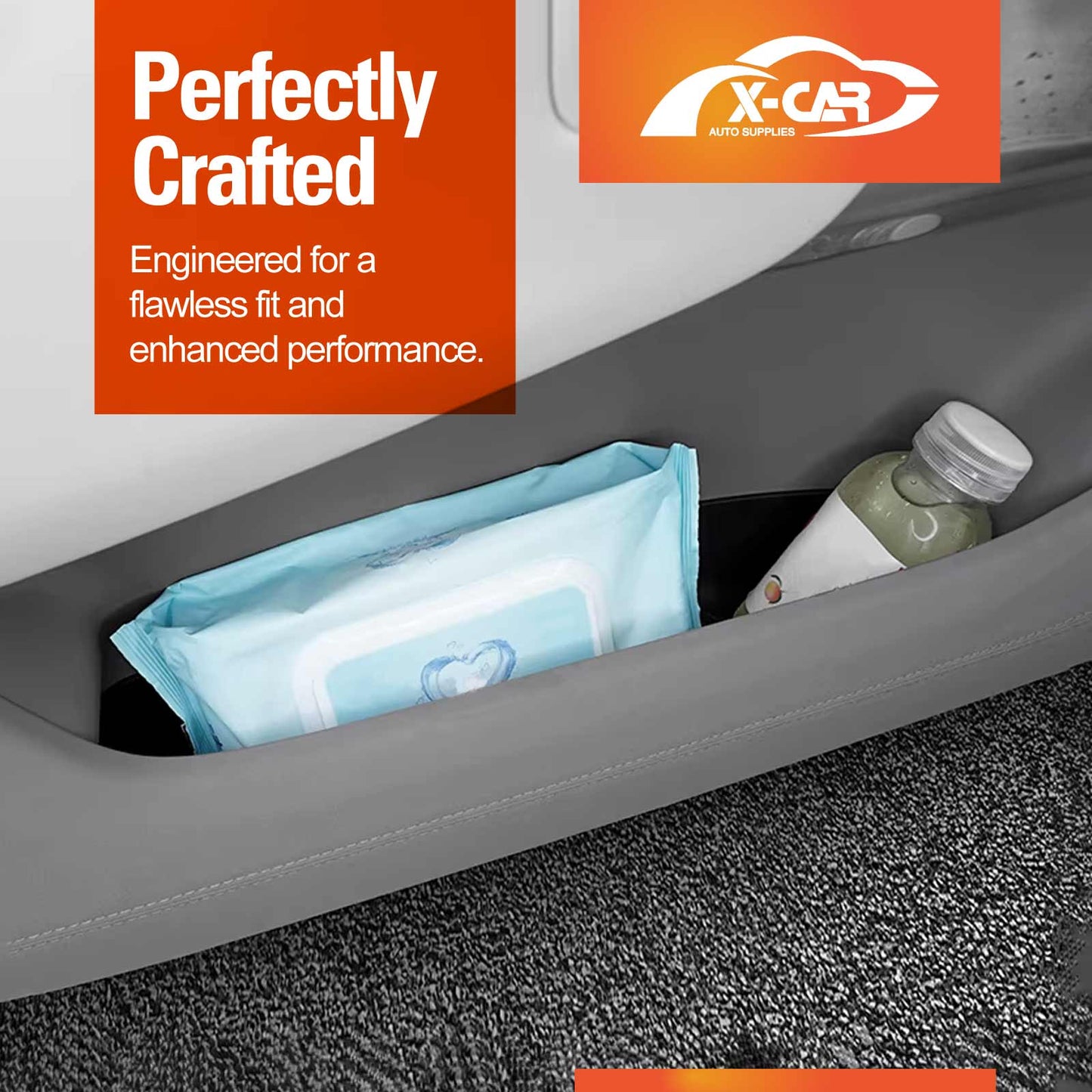 Car Door Side Storage Box Tray for Zeekr 7X 2025-Onwards Organizer Accessories Front and Rear Row Set of 4