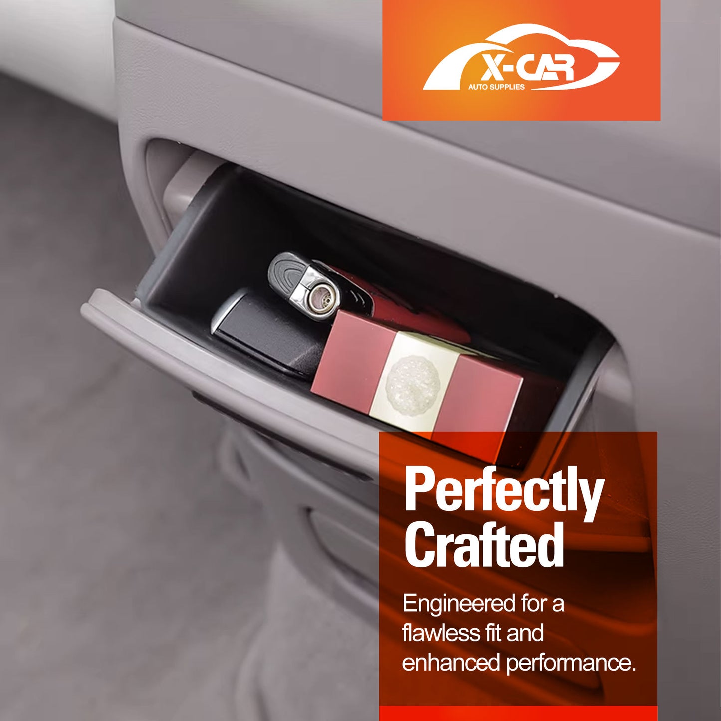 Rear Armrest Storage Bin Insert for Zeekr 7X 2025‑Onwards Center Console Air Vent Rear Seat Organizer Accessories