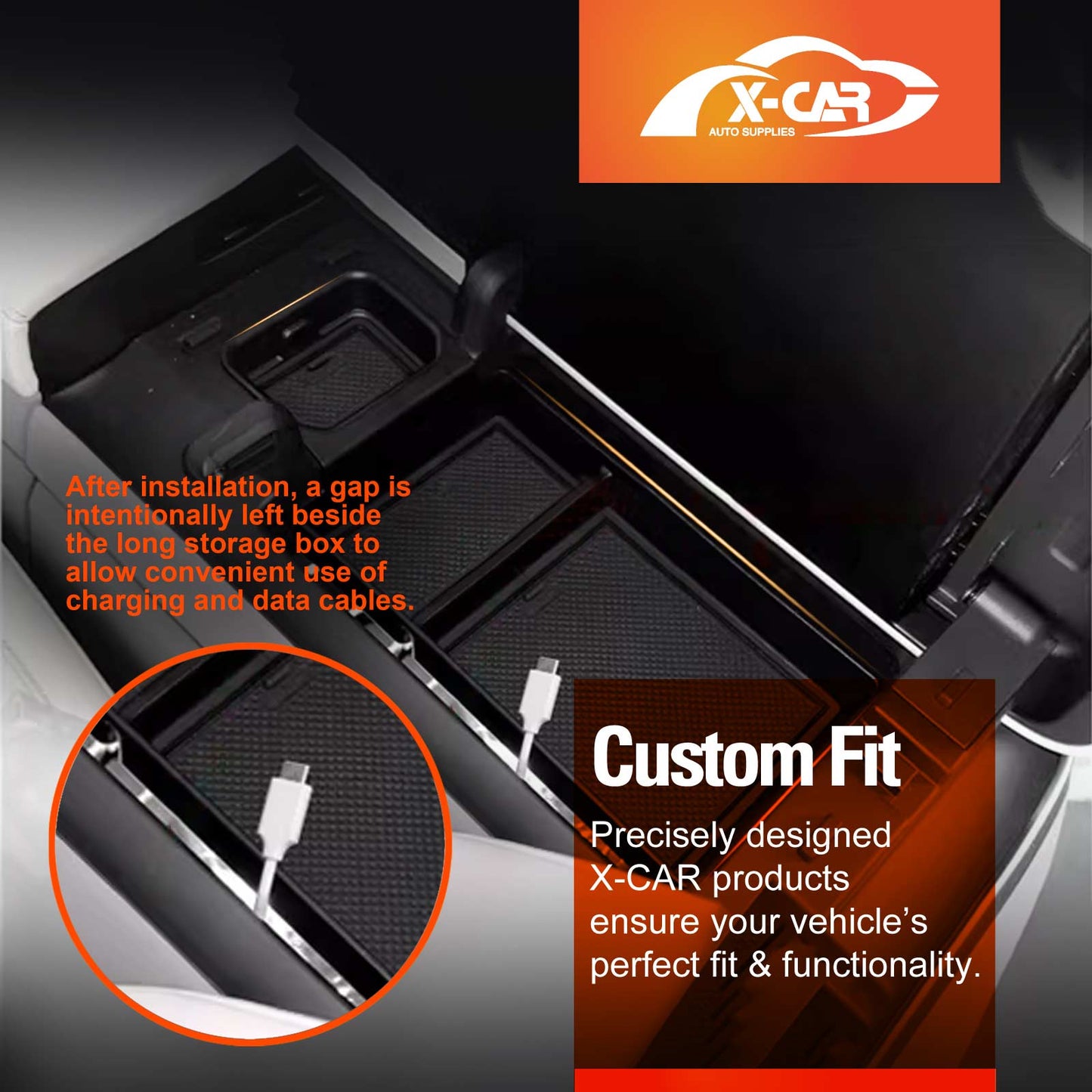 Centre Console Storage Set for Zeekr 7X 2025-Onwards Armrest Box Cup Holder Tray Car Wireless Phone Pad Organizer Accessories