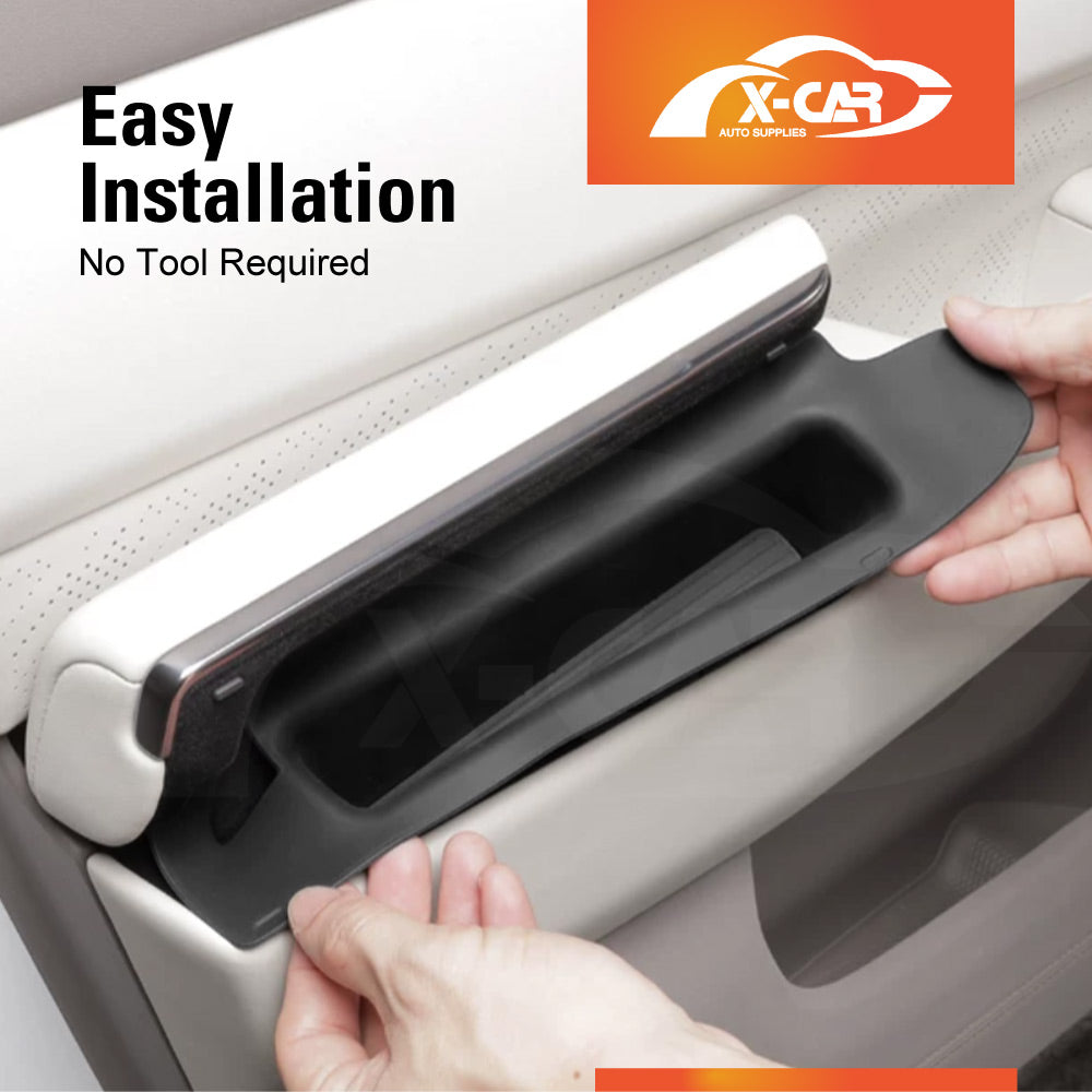 Door Handle Hidden Insert Tray for Zeekr 7X 2025-Onwards Front Door Compartment Silicone Storage Organiser 2PCS