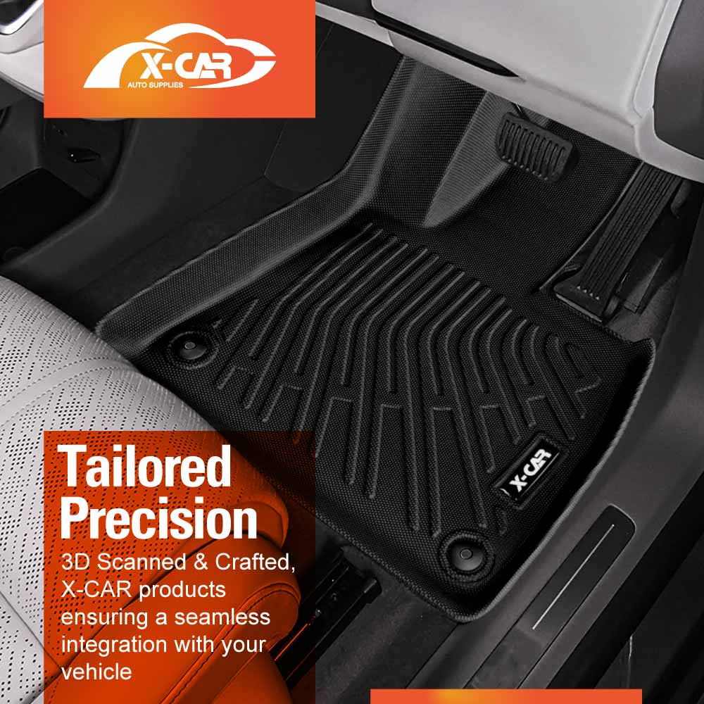 Floor Mats Boot Liner Set for Zeekr 7X 2025-Onwards All Weather Heavy Duty Car Trunk Cargo Kick Back Seat Protector Cover
