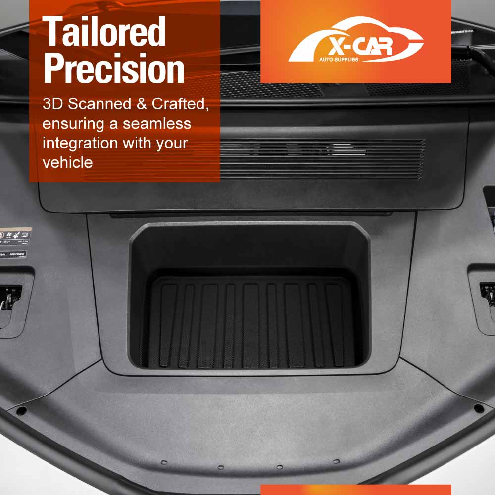 Floor Mats Boot Liner Set for Zeekr X 2024-Onwards All Weather Heavy Duty Car Front Trunk Cargo Kick Back Seat Protector Cover
