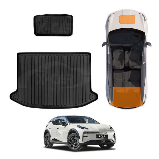 Front Rear Trunk Boot Liner for Zeekr X 2024-2025 All Weather Heavy Duty Cargo Trunk Mat Luggage Tray