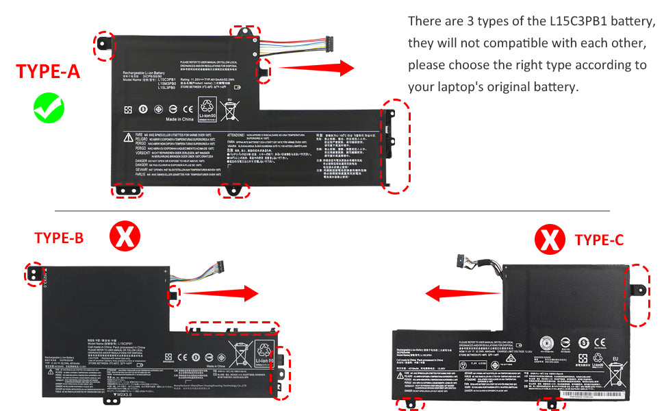Replacement Battery for Lenovo IdeaPad 330S-14IKB 330S-14AST 330S-15ARR 330S-15AST 330S-15IKB L15M3PB0 L15L3PB0 5B10Q39206 5B10W67358 L14M2P21