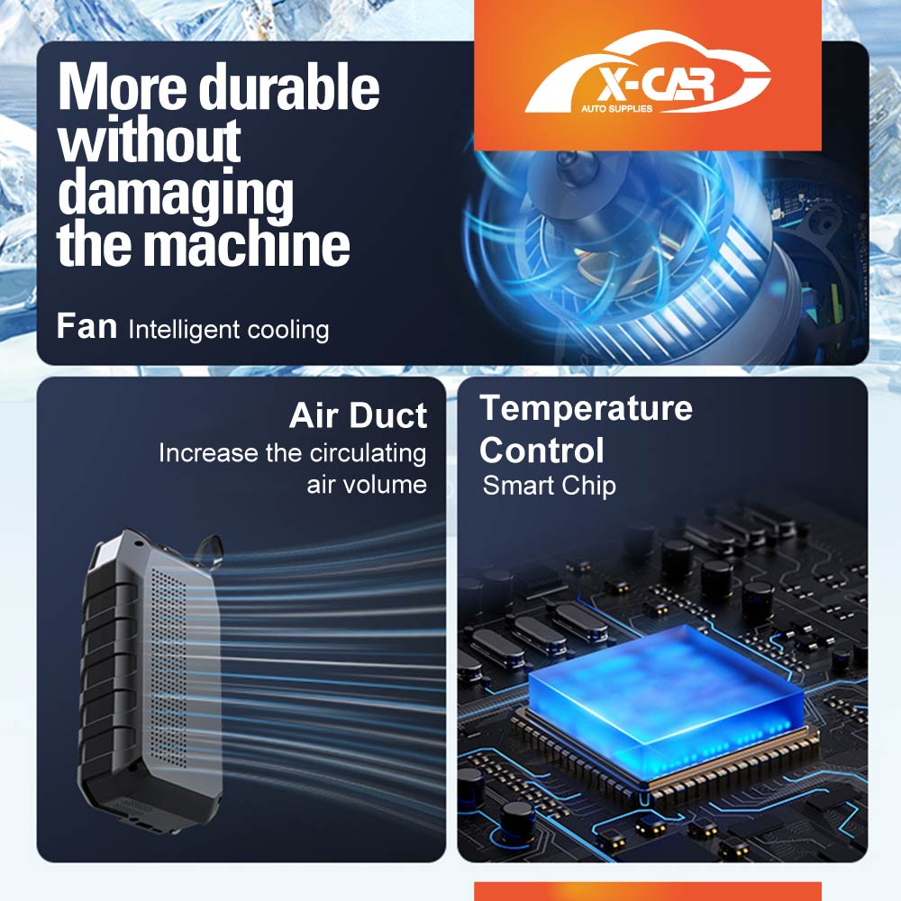 Portable Cordless Air Compressor Air Pump With Jump Starter 150 PSI Tire Inflator Booster