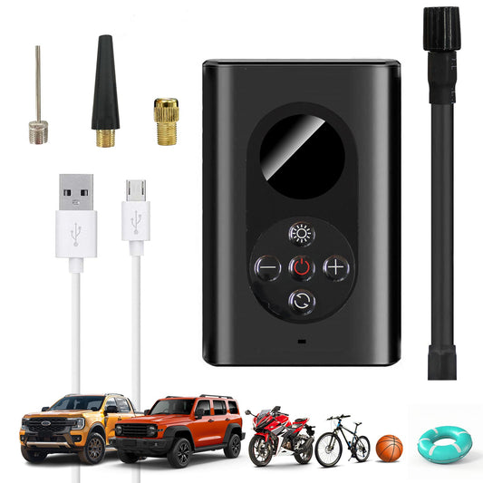 Portable Wireless Electric Air Pump Air Compressor LCD Display with LED light for Bike Motorcycle Vehicle Balls Swim Rings