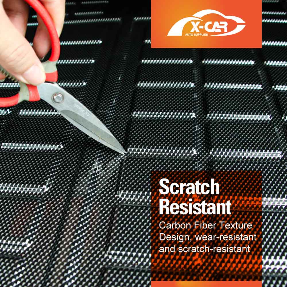 Carbon Fiber Texture Boot Liner for Tesla Model Y 2022-2025 Heavy Duty Rear Cargo Trunk Cover Mat Luggage Tray