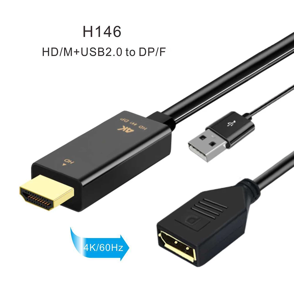 HDMI to DP Adapter/Converter 4K 60Hz HDMI Male to DisplayPort Female for PC Laptop Xbox One 360 NS Mac Mini