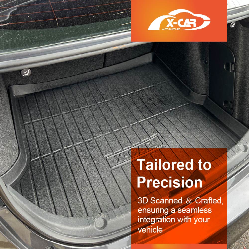 3D Floor Mats Boot Liner Set for Mazda 3 Sedan BN BM 2014-2019 All Weather Heavy Duty Cargo Car Trunk Luggage Tray