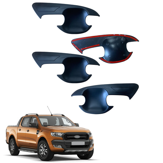 Door Handles Bowl Inserts Cover for Ford Ranger 2011-2022 Matt Black protector
