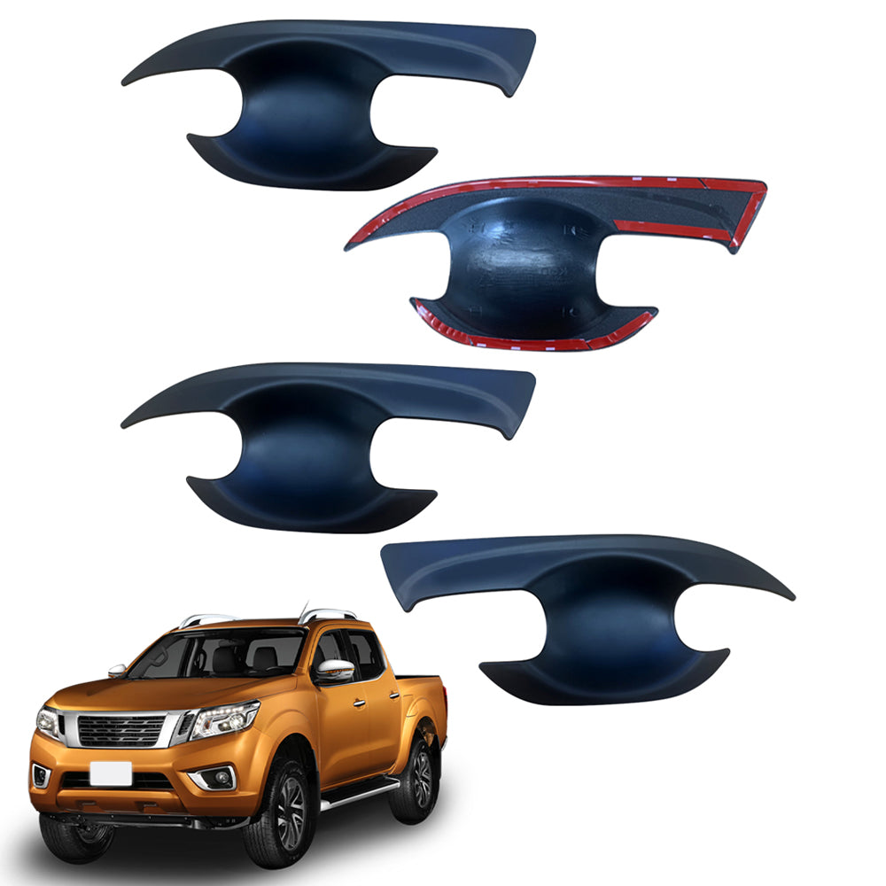 Door Handles Bowl Inserts Cover for Nissan Navara D23 NP300 2015-2025 Matt Black protector