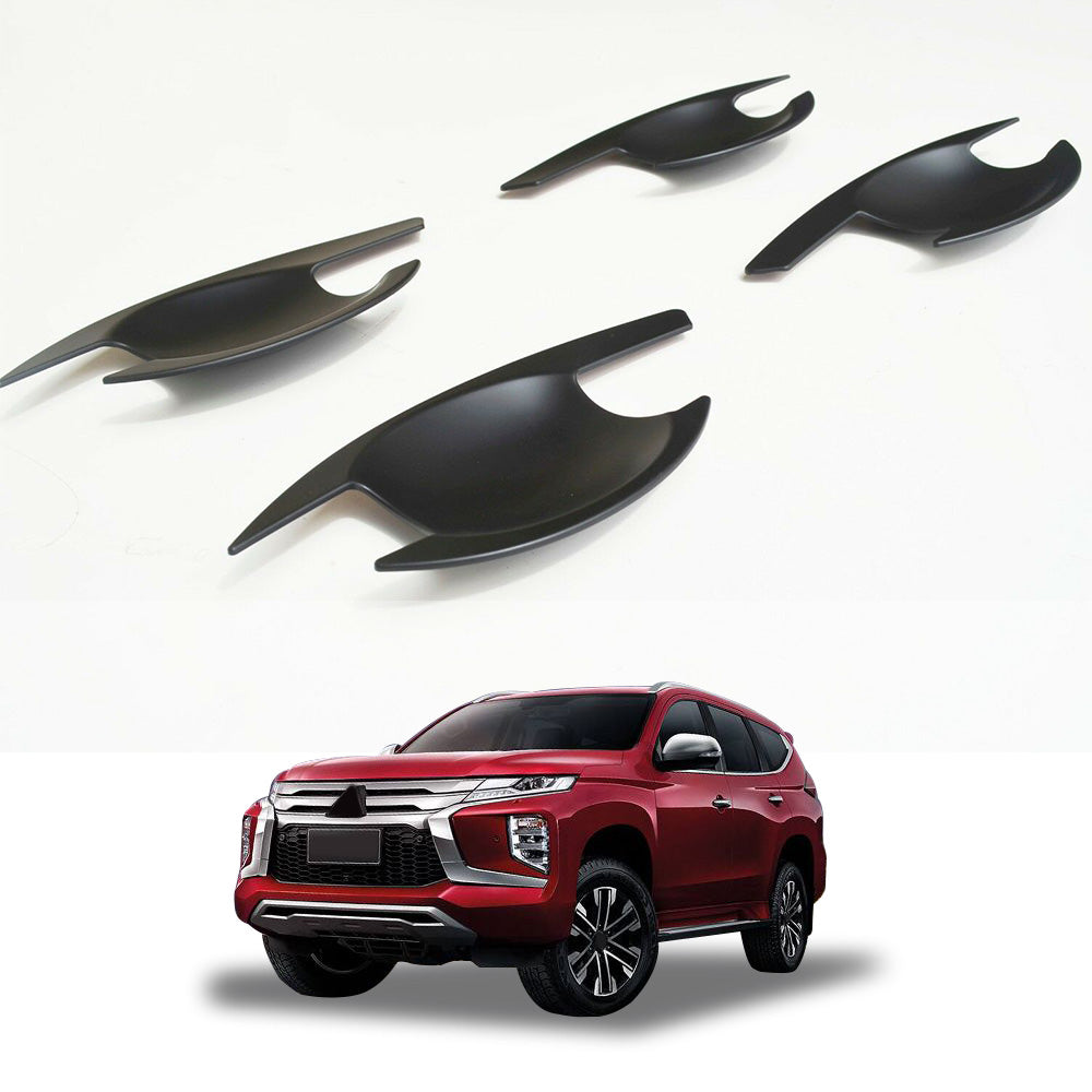 Door Handles Bowl Inserts Cover for Mitsubishi Pajero Sport 2015-2025 Matt Black protector