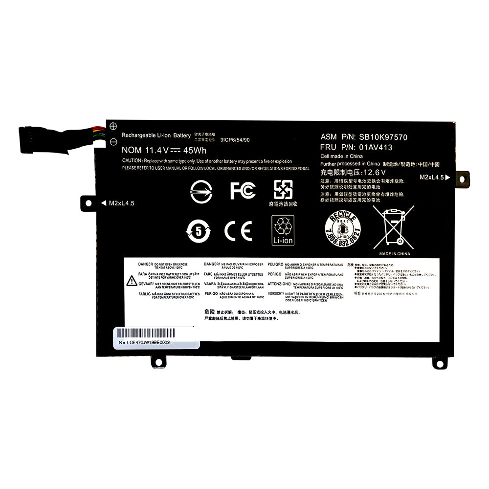 Replacement Battery for Lenovo ThinkPad E470 E470C E475 01AV411 01AV412 01AV413 SB10K97568 SB10K97569 SB10K97570