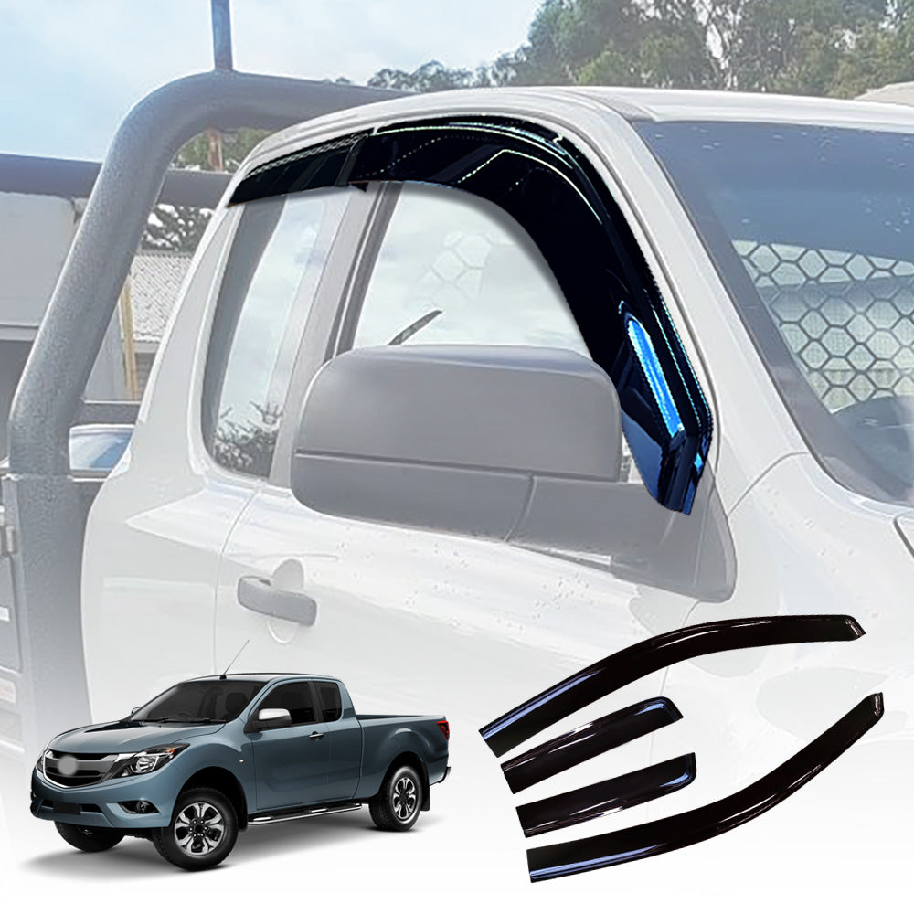 Weathershields for Mazda BT-50 Freestyle Extra Cab 2011-2020 UP UR Series Car Weather Shields Wind Deflectors Window Sun Visor 4-Piece Set