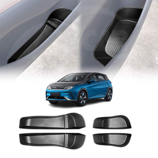 Car Door Side Storage Box Tray for BYD Dolphin 2023-2025 Organizer Accessories Front and Rear Row Set of 4