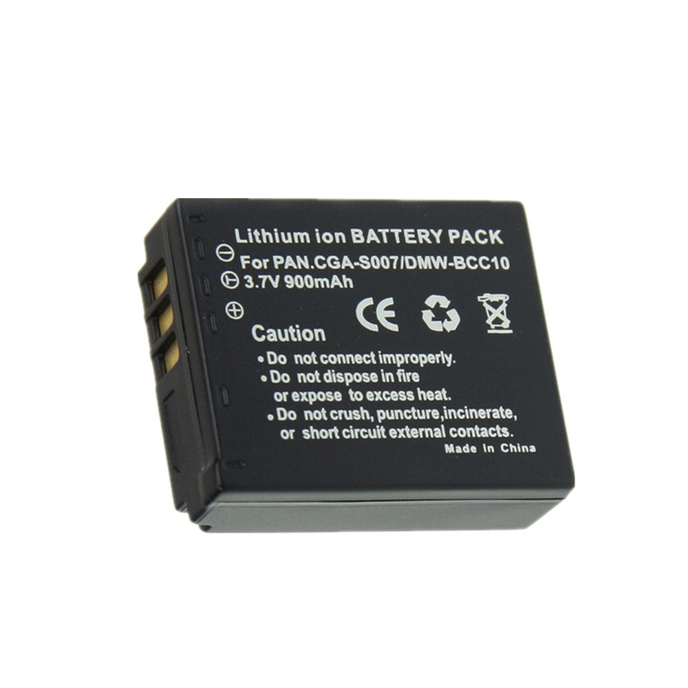 Camera Camcorder Replacement Battery for Panasonic CGA-S007 CGA-S007E DMC-TZ1 DMC-TZ3 DMC-TZ15 DMC-TZ5 DMW-BCD10