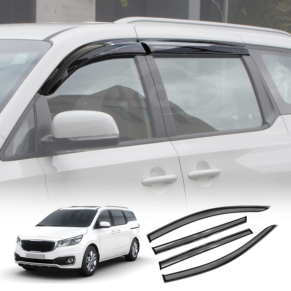 Premium Weathershields for Kia Carnival 2014-2020 Car Weather Shields Wind Deflectors Window Sun Visor 4-Piece Set