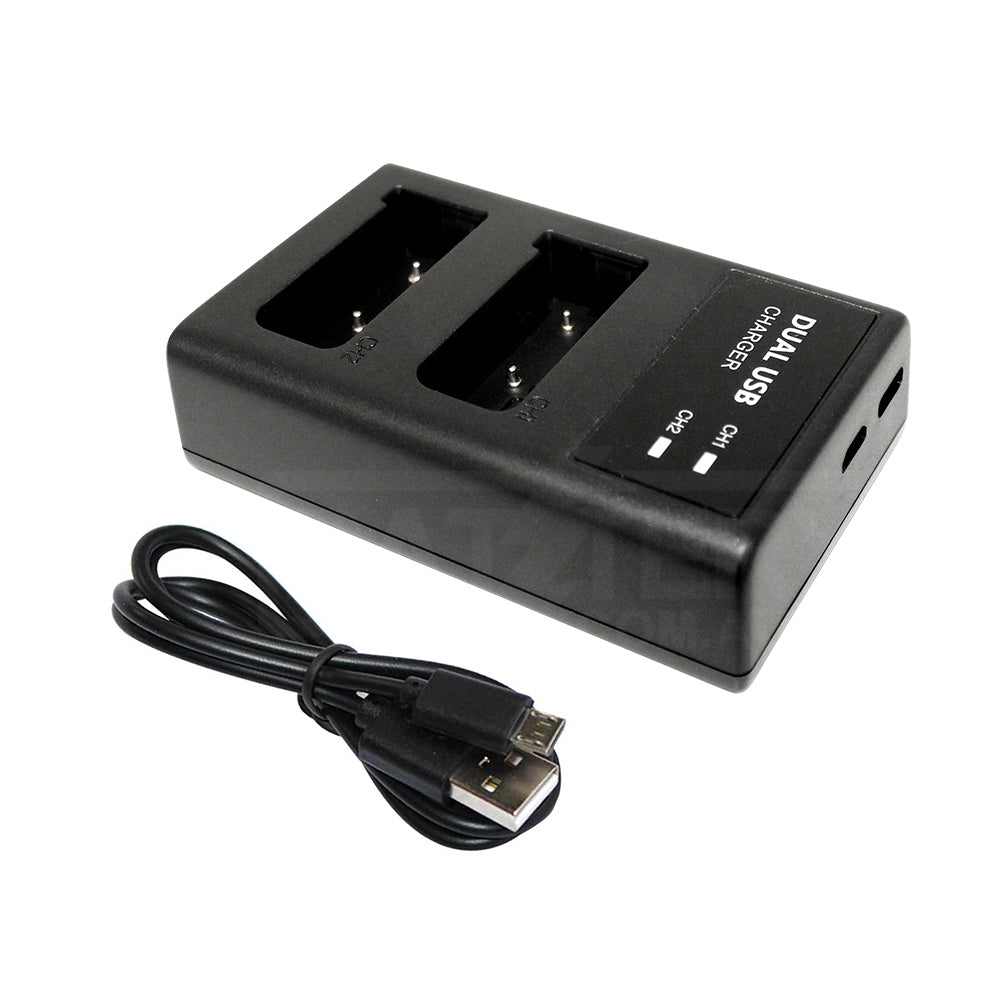 External USB Dual Battery Charger for Nikon D3000 D40 D40A D40C D40x D5000 D60 EN-EL9 EN-EL9a EN-EL9E DSLR-D40A DSLR-D40C DSLR-D40X DSLR-D60 Camera