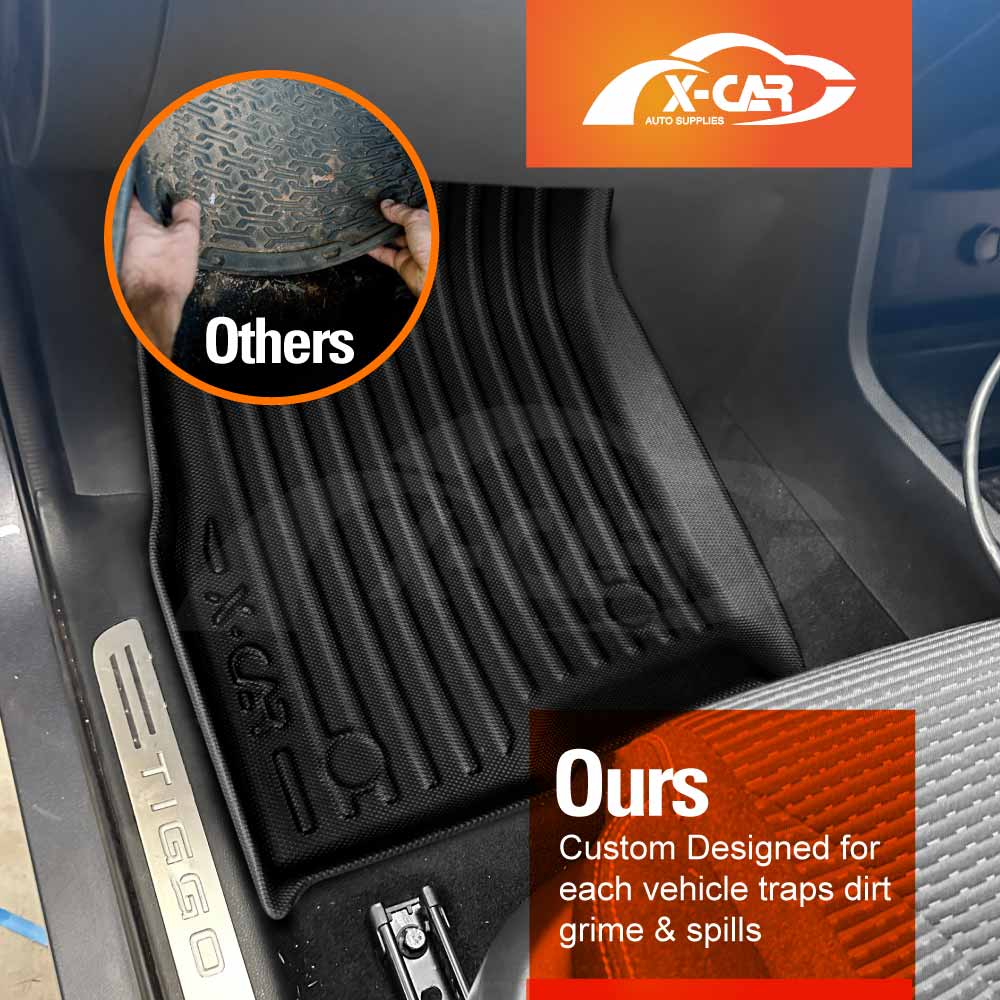 3D Floor Mats Boot Liner Set for Chery Tiggo 4 Hybrid 2025-Onwards All Weather Heavy Duty Cargo Kick Mats Back Seat Protector Cover