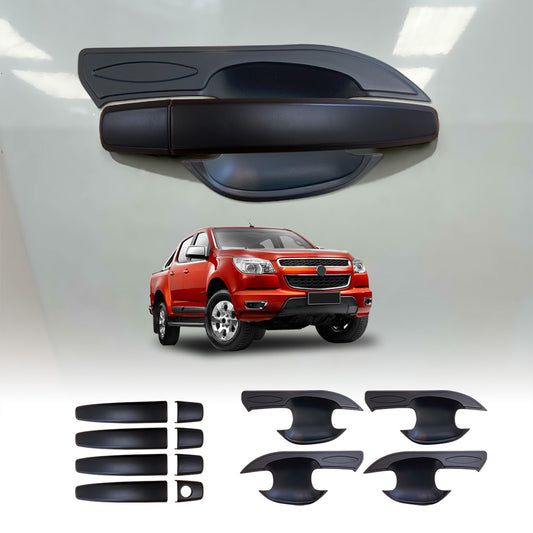 Door Handles Bowl Inserts Cover for Holden Colorado RG 2012 2013 2014 2015 2016 2017 2018 2019 2020 Matt Black protector