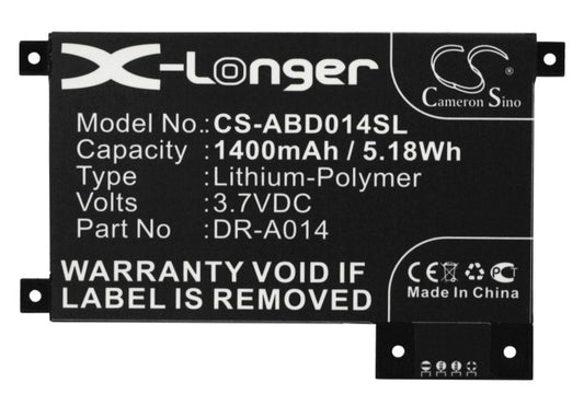 New 3.7V 1420mAh Battery For Amazon Kindle Touch D01200 DR-A014 170-1056-00 S2011-002-A S2011-002-S MC-354775