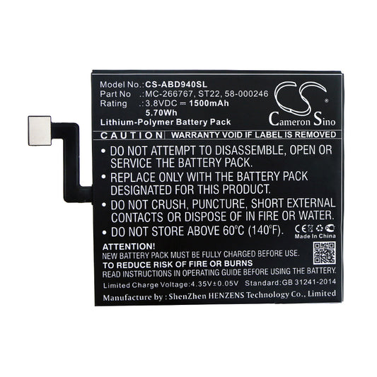 Replacement Battery For Amazon Kindle Paperwhite 4 2018/PQ94WIF/ST22/58-000246/58-000271/MC-266767 eReader