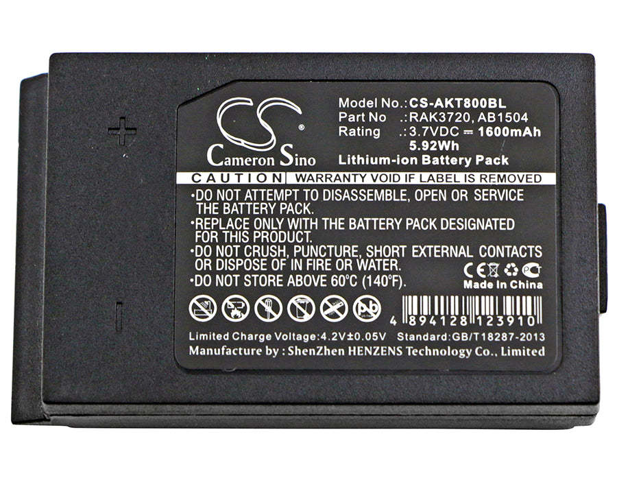 Replacement Battery for Akerstroms AQ80 T-Rx 12b 28jb TX50 Crane Remote Control Transmitter, Part 933719-000 AB11R AB1504 RAK3720