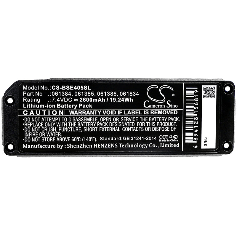 Replacement Battery for BOSE Soundlink Mini 1 Speaker Model 413295, Part # 061384 061385 061386 061834