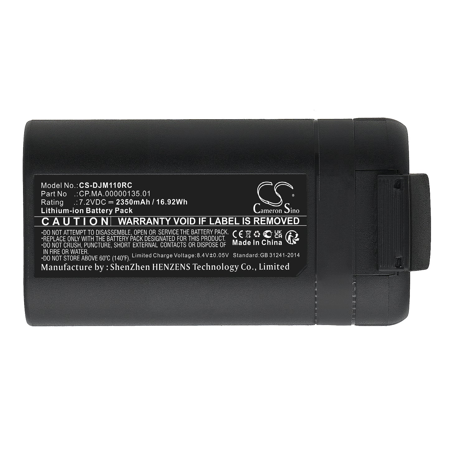 Replacement Battery for DJI Mavic Mini Intelligent Flight Drone, Part# MB2-2400mAh-7.2V