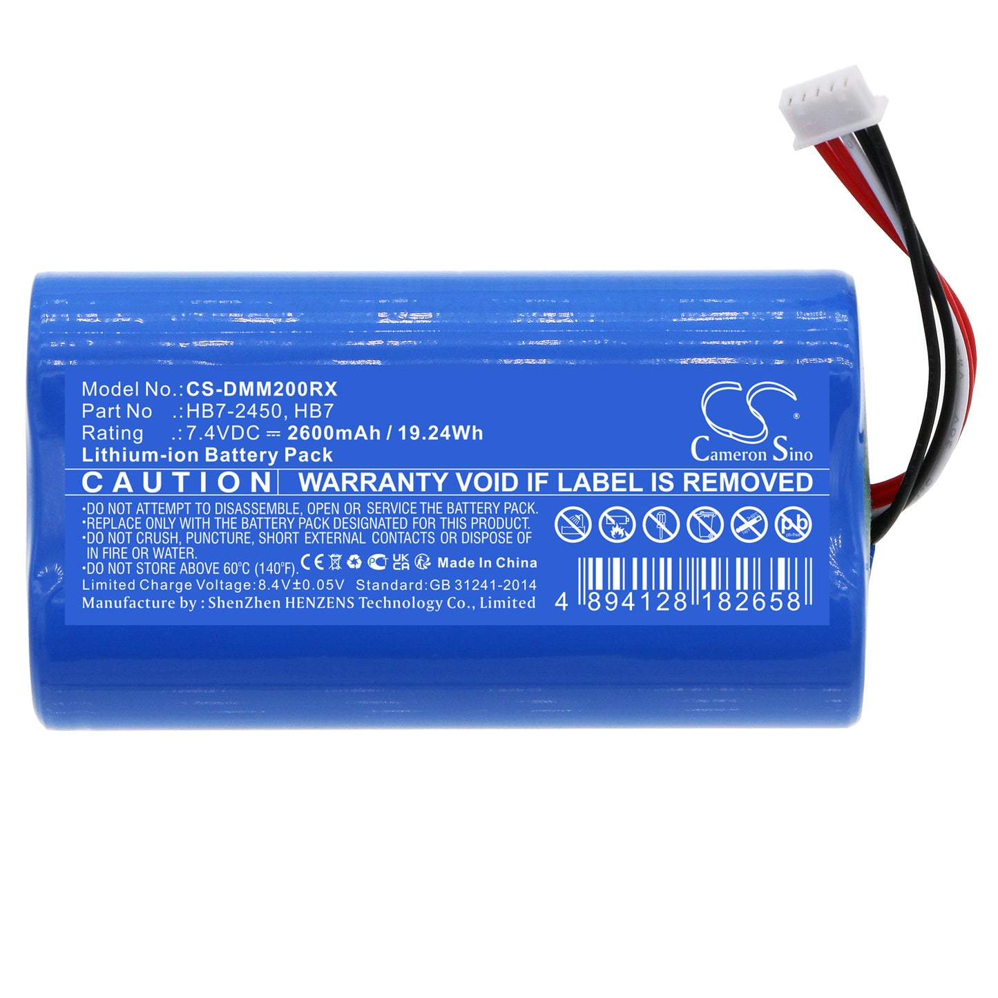 Replacement Battery for DJI RS 3 Mini Gimbal Stabilizer, Part HB7-2450mAh-7.2V