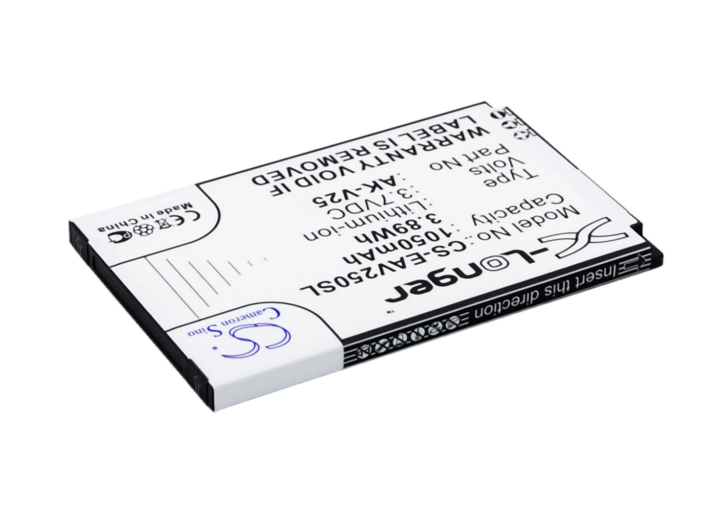 Replacement Battery for Emporia Pure V25 V25-001 EUPHORIA V50 V50-001 AK-V25 Mobile Phone