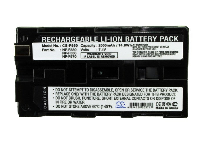 NP-F330/NP-F550/NP-F570/NPF330/NPF550/NPF570/NP-FV570 Battery for Sony Camera Camcorder