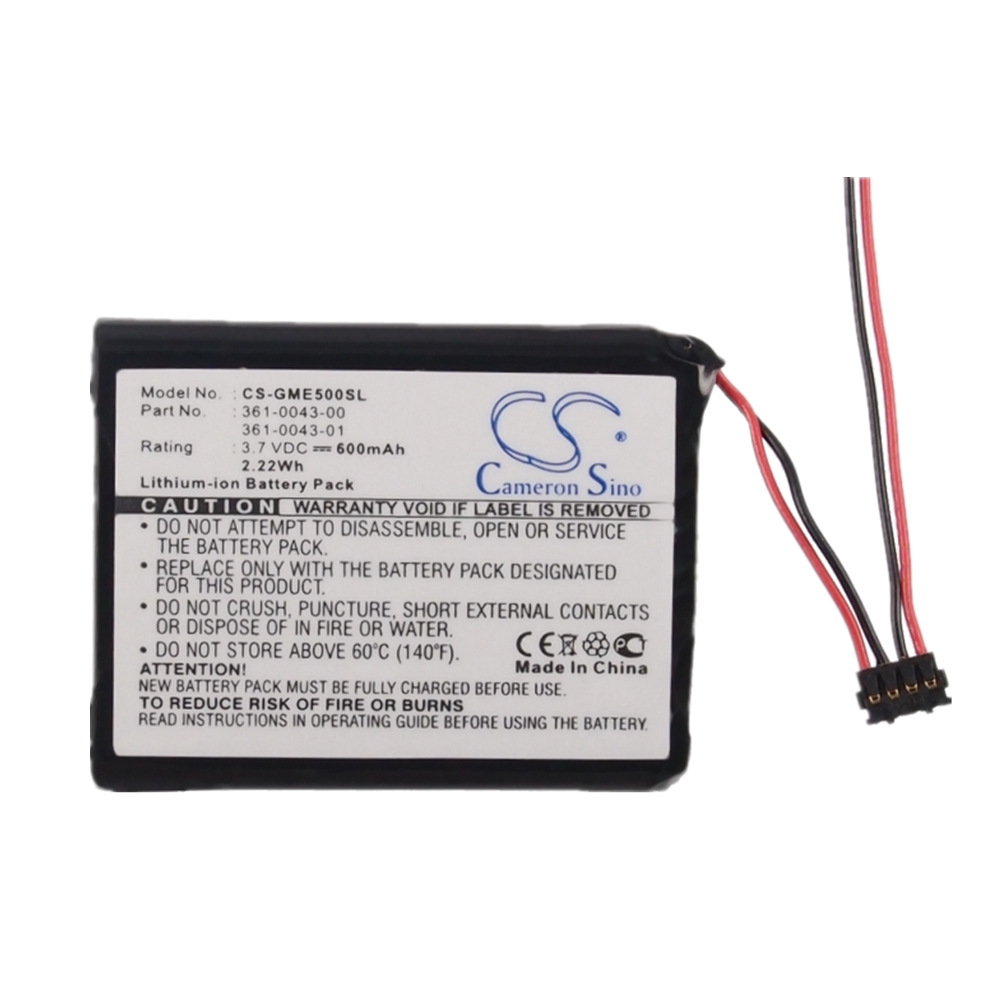 Replacement Battery for Garmin 010-01626-02 4RL58983 Edge 200 205 500 520 820 GPS, Part 361-00043-00 361-00043-01 361-0043-00 361-0043-01