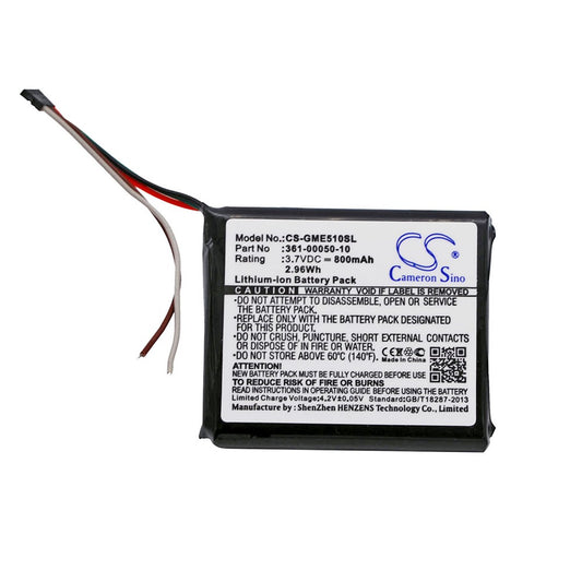 Replacement Battery for Garmin Edge 510 GPS Bike Computer, Part 361-00050-03 361-00050-10
