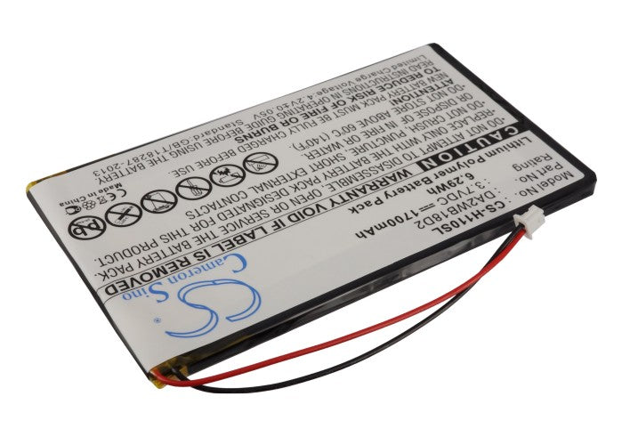 iRiver Digital Audio Player DAP MP3 H110,H120,H140,H320,H340 Replacement Battery, Part number DA2WB18D2