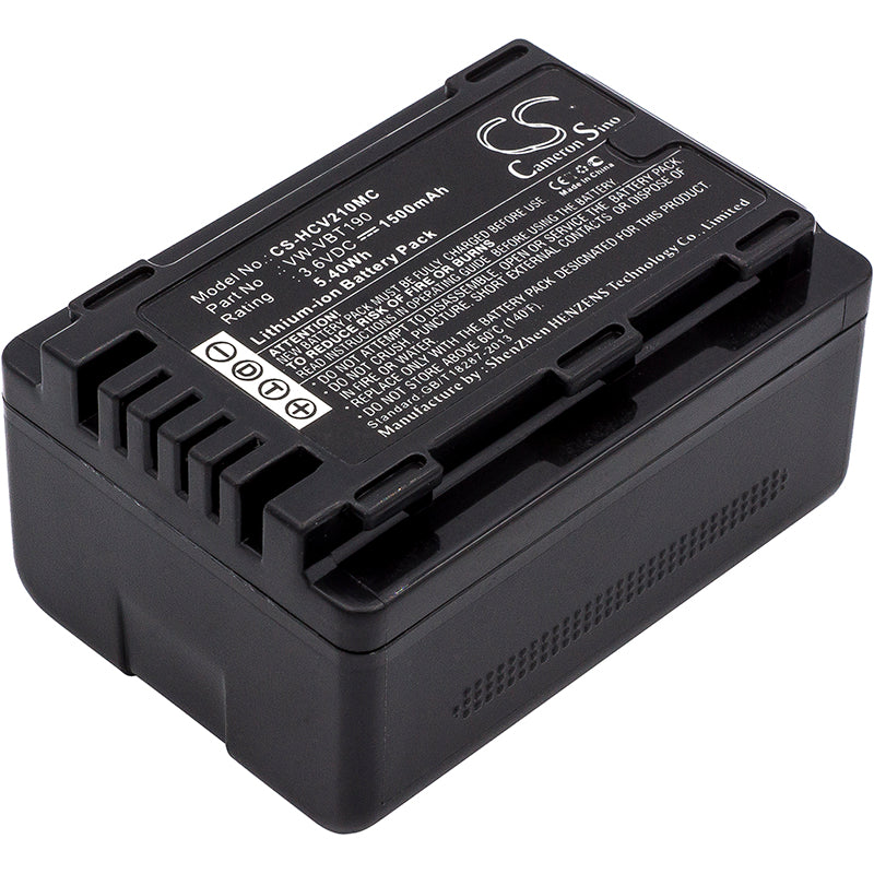 Replacement Battery for Panasonic VW-VBT190 HC-V110 HC-V130 HC-V160 HC-V180 HC-V201 HC-V210 HC-V230 HC-V250 HC-V270 HC-V710 HC-V730 HC-VX11 Camcorder