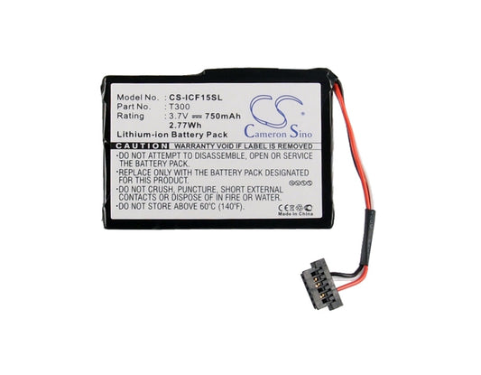 750mAh Replacement Battery for NAVMAN GPS F15 S45 T300 S300T MY50T N197