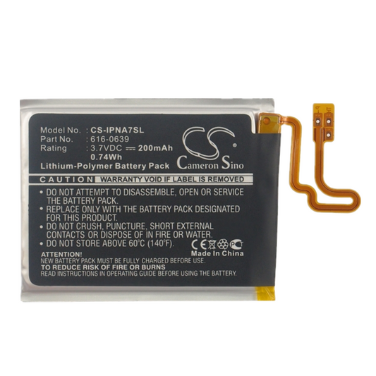 Replacement Battery for Apple iPod Nano 7 7th A1446, Part 616-0639 616-0640