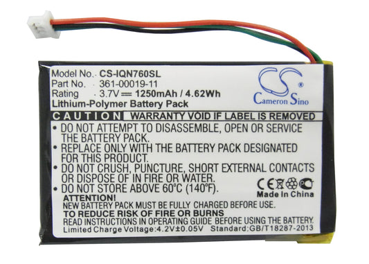 Battery for GARMIN GPS Nuvi 255WT 252w 260 260w 270 760 760T 1400 1450 1490,361-00019-11 361-00019-12 361-00019-40