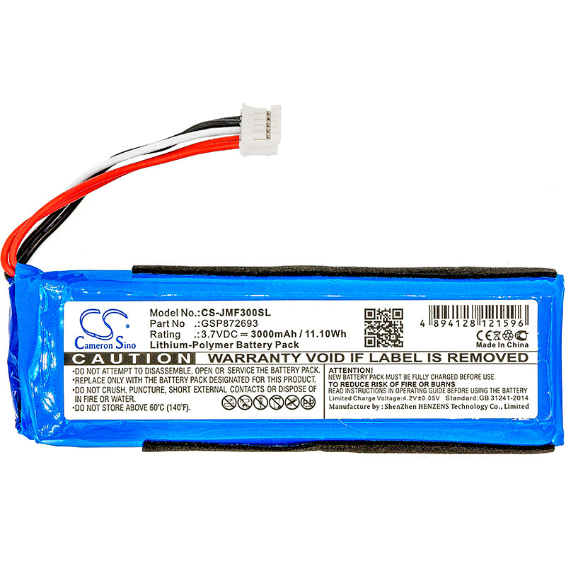 JBL Flip 3 Portable Bluetooth Speaker Replacement Battery, Part # GSP872693 P763098 03