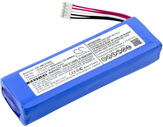 Replacement Type A Battery for JBL Charge 2/Charge 2 Plus/Charge 2+/Charge 3 2015/P763098 Portable Bluetooth Speaker, Part # GSP1029102R