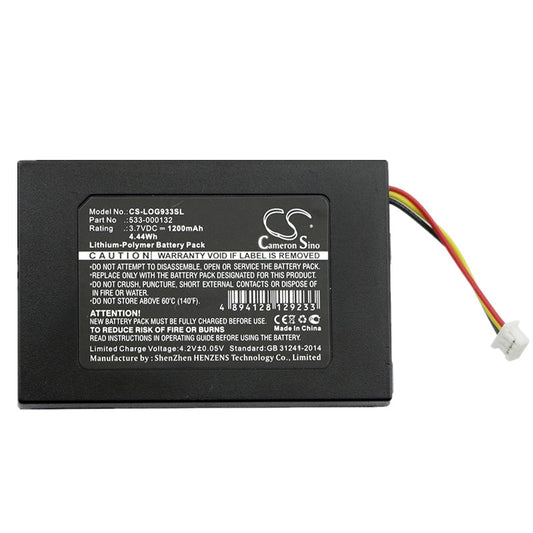 Logitech G533 G933 Wireless Gaming Headset Replacement Battery, for Part 533-000132