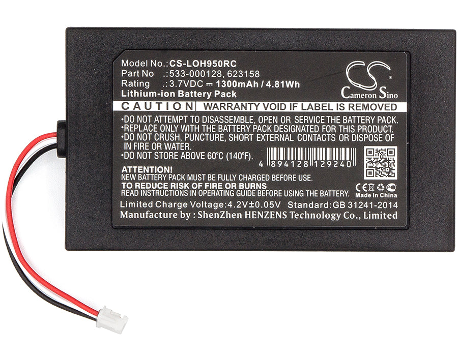 Replacement 533-000128 Battery for Logitech Harmony Elite Harmony 950 915-000257 915-000260 Remote Control
