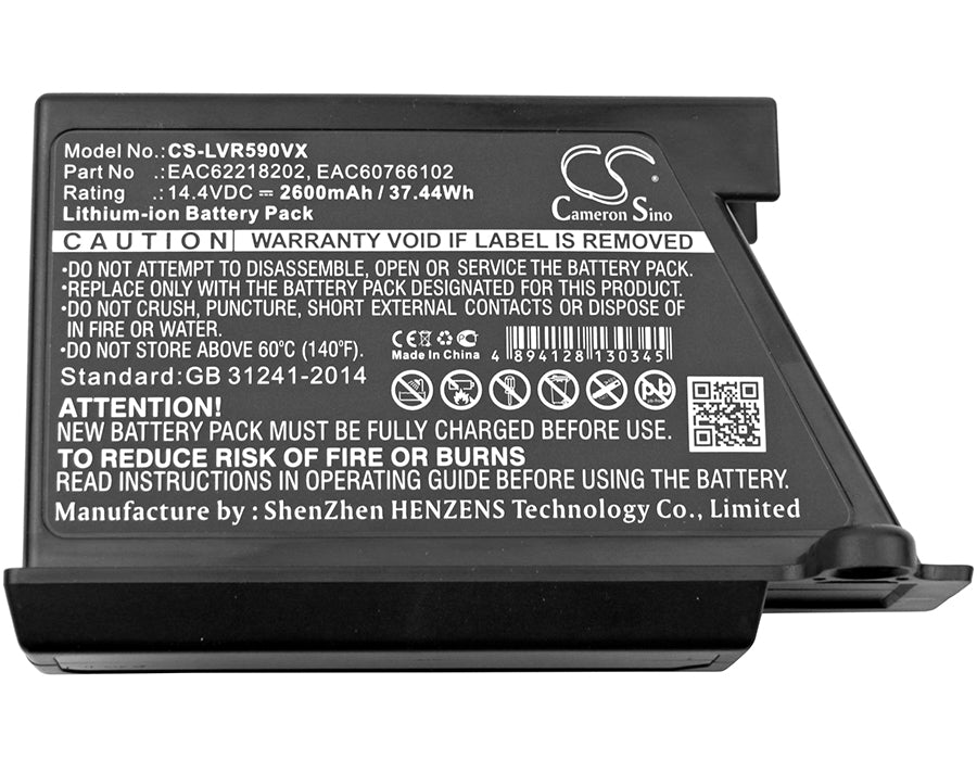 Replacement Battery for LG Hom-Bot VR64604LV VR64702LVMP EAC62218202 VR5902 VR5906 VR6170 VR6270 VR66800VWP VR66801VMIP Robot Vacuum Cleaner